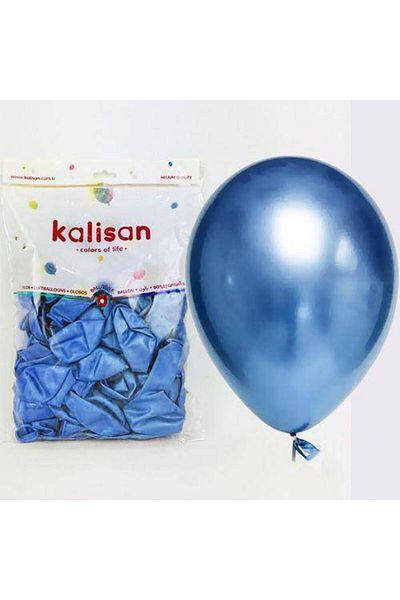 Parti Dükkanım Blue Chrome Balloon 50 Pieces (30 Cm)