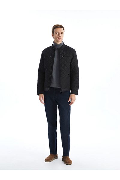 LC Waikiki LCWAIKIKI Classic Standard Fit Biker Collar Καπιτονέ ανδρικό παλτό