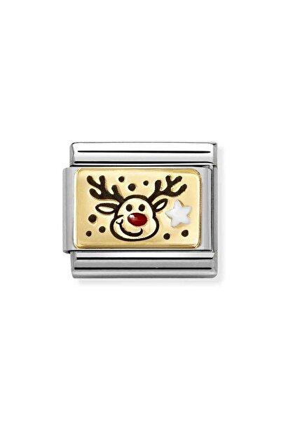 NOMİNATİON COMPOSABLE Klasik Noel Altın Geyik Link Renkli