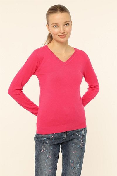 HomeStore ElbiseBasic T-Shirt-Kleid mit V-Ausschnitt
