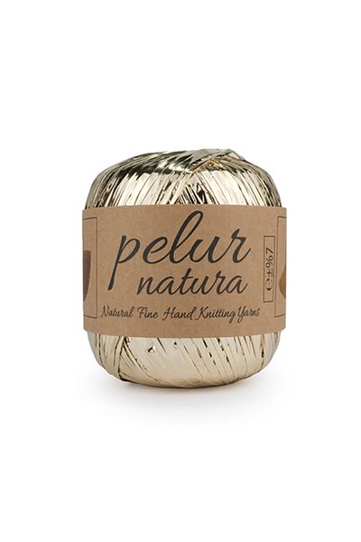 Prestij Boncuk Τσάντα Aren Metallic Raffia - Hobby Knitting Yarn Ανοιχτό Χρυσοκίτρινο