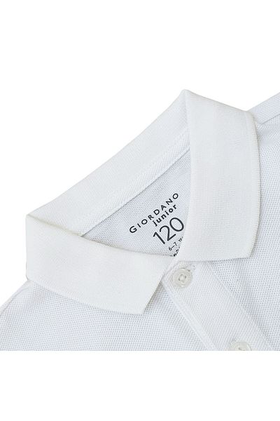 Giordano Junior Pique Flat Knit Collar Short Sleeve Slim Fit Thematic Embroidery Bold Polo