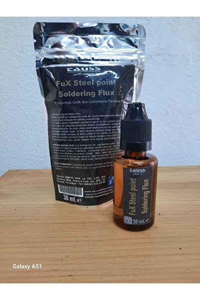 tauss FUX Çelik için Lehim likit pastası 30 ml.