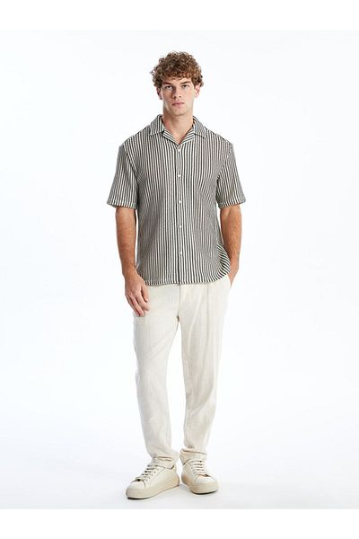LC Waikiki Comfortable Fit Short Sleeve Striped Men's Shirt