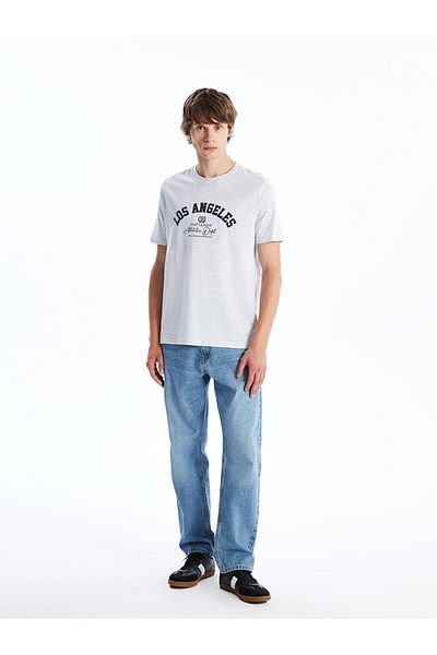 LC Waikiki XSIDE Crew Neck Short Sleeve Printed Combed Cotton Men's T-Shirt