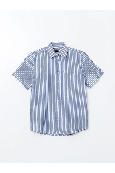 LC Waikiki Regular Fit Short Sleeve Striped Men's Shirt