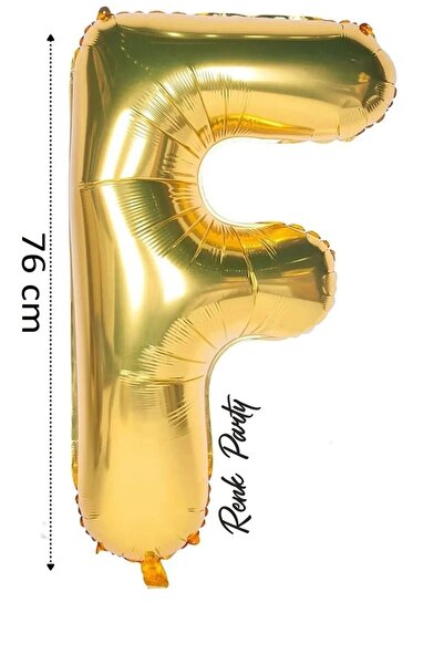 renk party Folyo Balon F Harfi Helyum Balon 76 Cm Gold Renk - F Harf Balon - ...