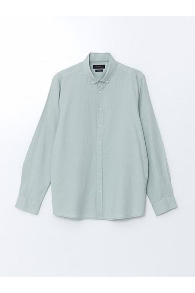 LC Waikiki Ανδρικό μακρυμάνικο πουκάμισο Oxford LCW Vision Slim Fit