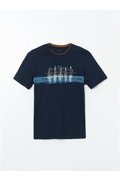 LC Waikiki Ανδρικό μπλουζάκι New Season Crew Neck με κοντό μανίκι χτενισμένο βαμβακερό μπλουζάκι - S57318Z8
