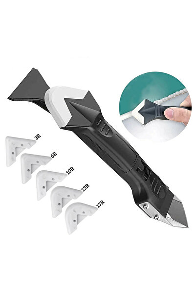 MEZİGARC 3'ü 1 Arada Fayans Derz Dolgu Kazıyıcı Sıyırıcı Silikon Sökücü Ve Uygulayıcı Aparat Çok Amaçlı Bıçak