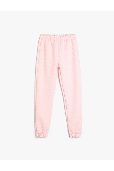Koton Textured Jogger Sweatpants with Elastic Waist