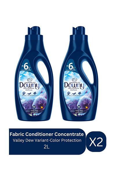 downy Fabric Conditioner, Concentrate, Valley Dew Variant, Color Protection, More Softness 2L X2
