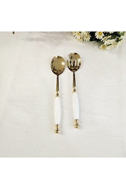 MaviDamla 2 Lİ SALATA SETİ TİTANYUM GOLD