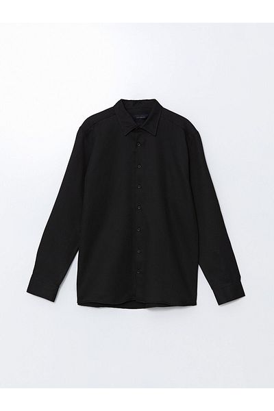 LC Waikiki SOUTHBLUE Slim Fit μακρυμάνικο ανδρικό πουκάμισο Dobby