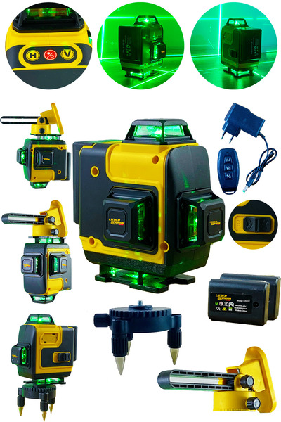 Lieber German 12 Köşe 360 Derece 60 Metre Mesafe Yatay Dikey Çapraz Kumandalı...