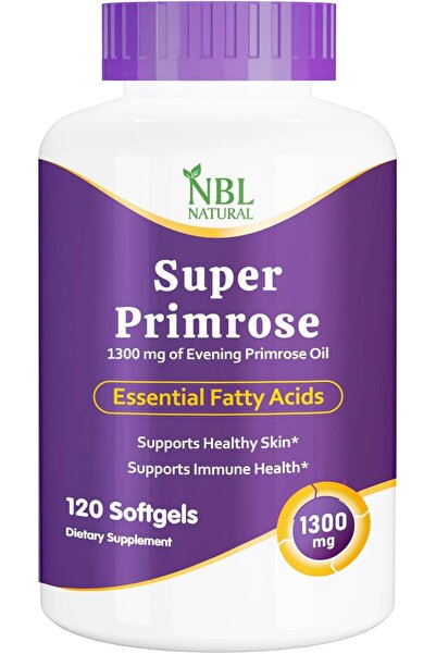 NBL Natural , Super Primrose 1300 mg with Naturally Occurring GLA, 120 Softgels