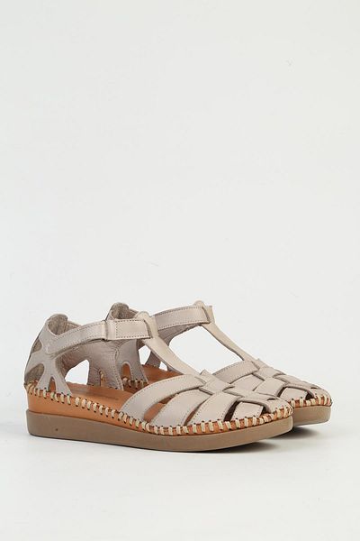 Pierre Cardin Genuine Leather Beige Women's Sandals Pc-54522
