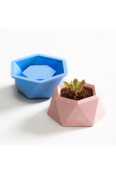 Genel Markalar TAŞ TOZU SİLİKON KALIP İTHAL KÜÇÜK BOY SUKULENT SAKSI KALIBI E...