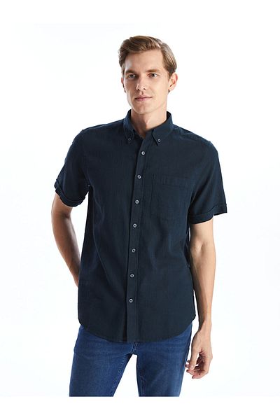 LC Waikiki Ανδρικό κοντομάνικο ποπλίνα LCWAIKIKI Classic Regular Fit