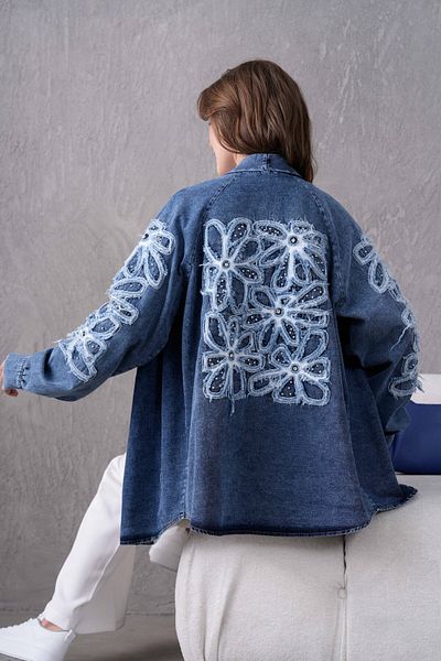 Miss Allos Jachetă kimono de damă cu broderie pe spate și mâneci
