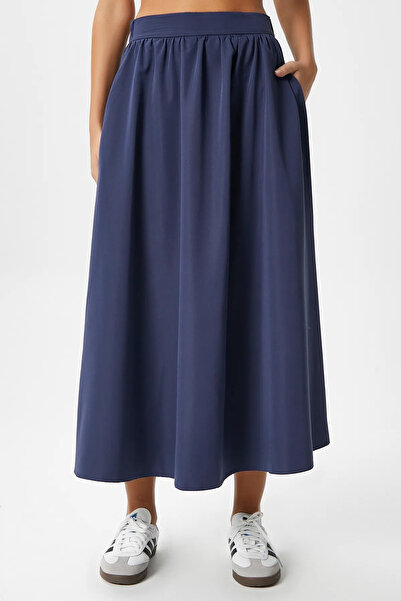 My Blog Sötétkék Lola cipzáras hosszú szoknya - 1206