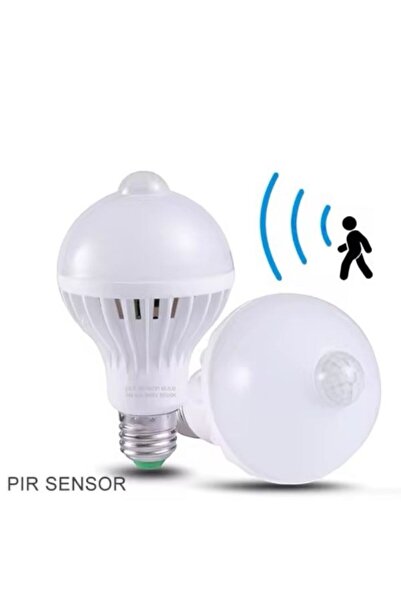 gold honey Hareket Sensörlü Led Lamba E27 Duy 12w Işık Lamba A Otomatik Led Ampül Hareket Algılayıcılı
