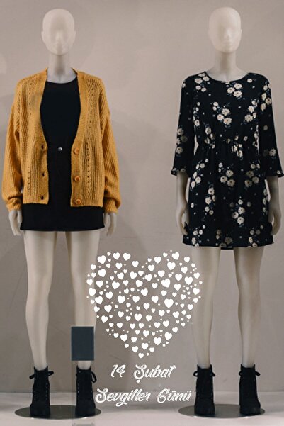 MIGNATIS Sevgililer Gününe Özel Küçüklü Büyüklü Kalpler 60 Cm Sticker