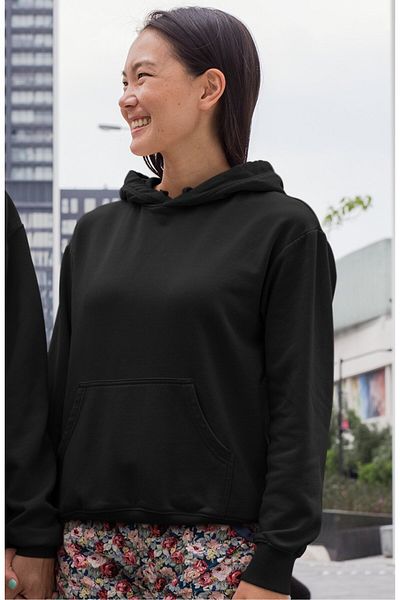 Fuddy Moda Oversize Vilma Flintstone Back Printed Hooded Couple Sweatshirt, Unisex Lover Couple Themed Hoodie