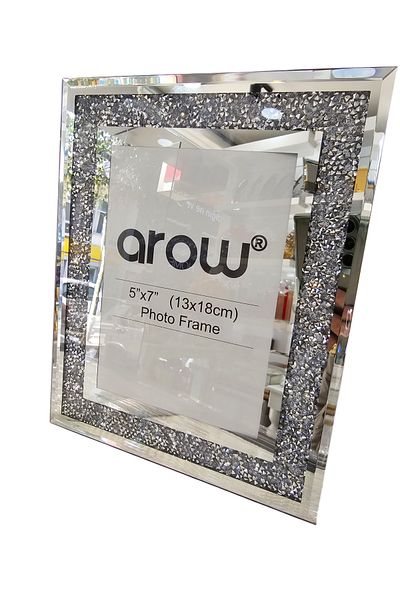 KÜBRAHOME'S 13X18 cm Picture Frame with Crystal Stone