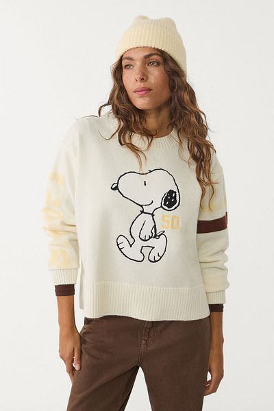 Stradivarius Snoopy knit jumper