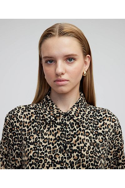 MISS IPEKYOL LEOPARD PATTERN SHIRT