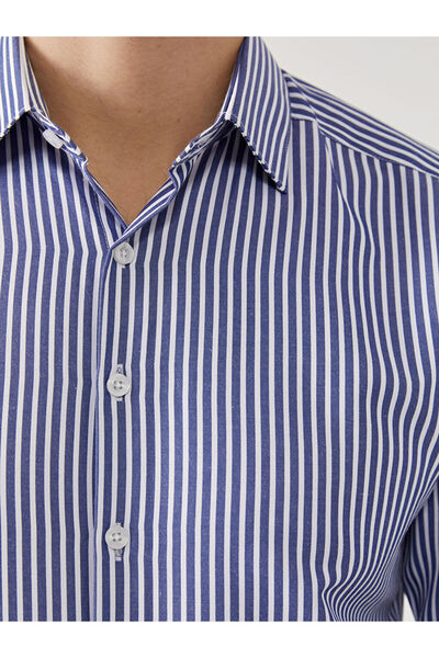 LC Waikiki LCWAIKIKI Formal Slim Fit Uzun Kollu Çizgili Poplin Erkek Gömlek