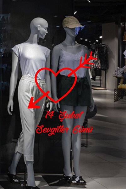 MIGNATIS ملصق قلب الماضي على شكل سهم من خلال عيد الحب مقاس 60 سم