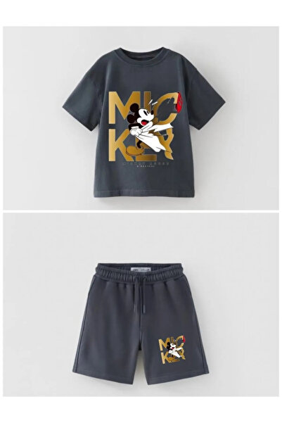 NoVibe Set pantaloni scurți Mickey cu imprimeu set pentru copii