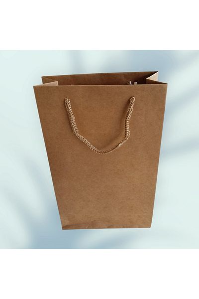 heppack Kraft Bag with Rope Handle (17X27X8 cm) 12 Pcs