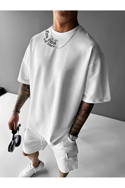 Frisson Ανδρικό μπλουζάκι FRISON με μεγάλη στάμπα αλφάβητου στο μπροστινό μέρος