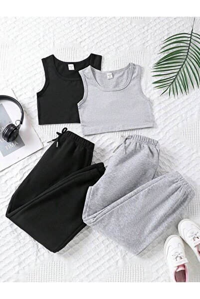 MANCY Set de două piese pentru copii - Set de trening din bumbac, set de sus ...