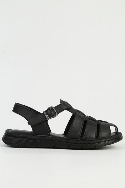 Pierre Cardin Γνήσιο δέρμα Μαύρα Ανδρικά Σανδάλια PC-7462