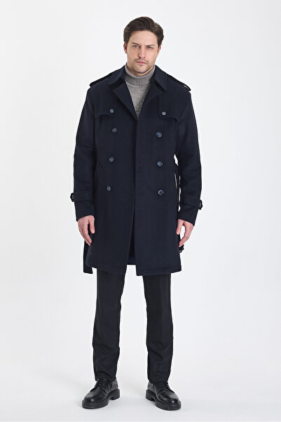 Bigart Erkek Yün Palto / Kaban Lacivert