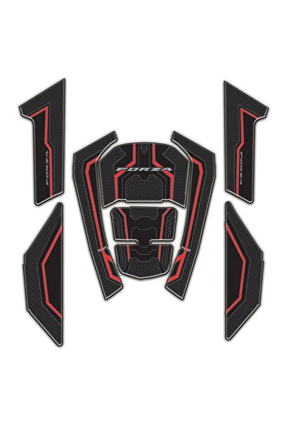 Redline Grafik Forza Kırmızı Yan Pad ve Tank Pad 2018-2024 Koruyucu Sticker R...
