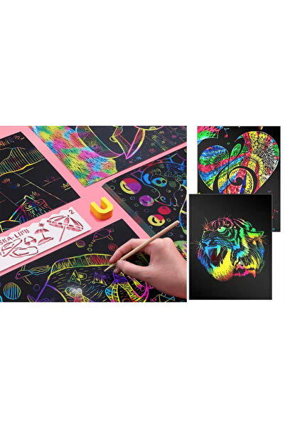 Mahi Max حجم A5 30x14 سم قوس قزح - دفتر ملاحظات سحري وقلم حلزوني ورقي 10 سنوات - خيارات الألوان