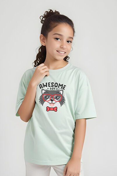 FYK KİDS ΚΟΡΙΤΣΙΣΤΙΚΟ BASIC AWESOME BOY PRINTED T-SHIRT