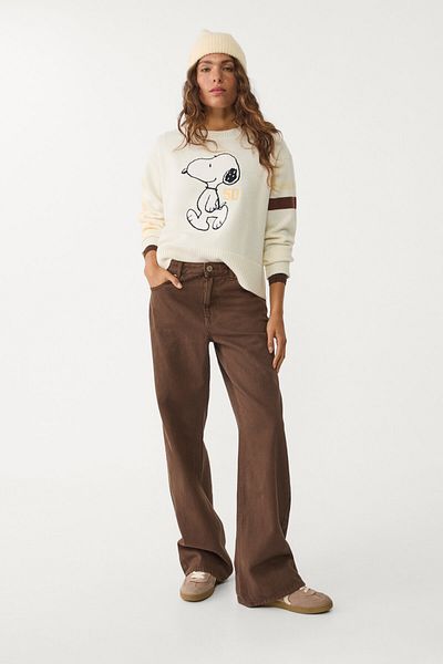 Stradivarius Snoopy knit jumper
