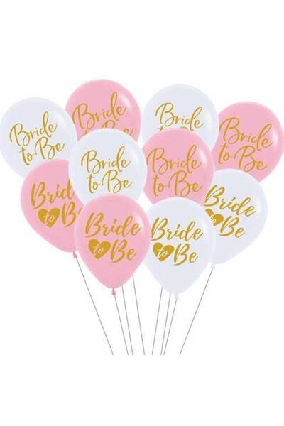 Parti Dükkanım بالون مطبوع للعروس 10 قطع