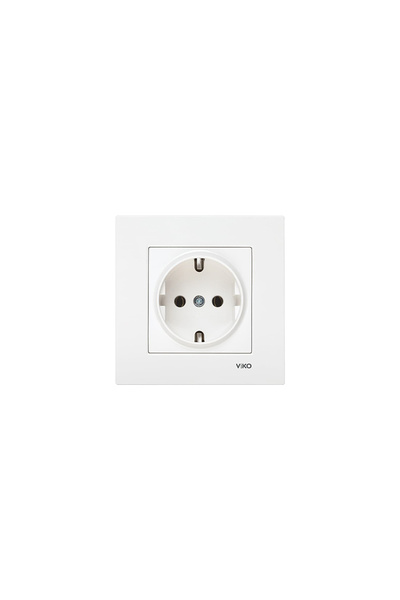 VİKO Karre Topraklı Priz Çerçeve (BEYAZ)