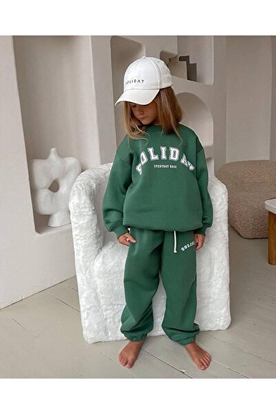 NoVibe Παιδική φόρμα Soliday με τύπωμα για αγόρια και κορίτσια, σετ 3 κλωστών...