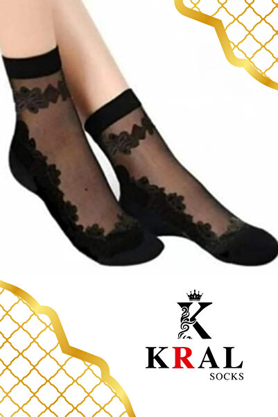 Miss Lana Новосезонни дамски шарени чорапи от тюл - 6 бр