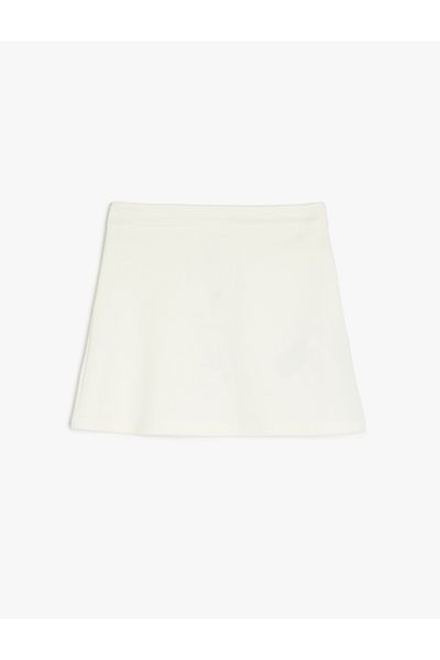 Koton Elastic Waist Pleated Viscose Blended Basic Skirt
