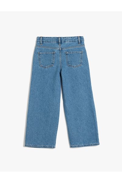 Koton Pantaloni largi din denim din bumbac