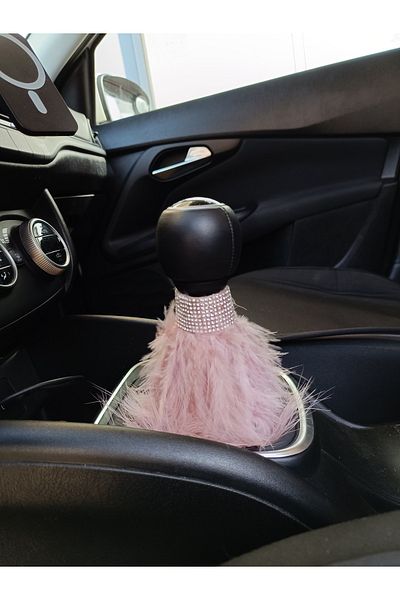 Oto Aksesuarcım Powder Pink Shift Handbrake - Ornamental Crystal Stone Model